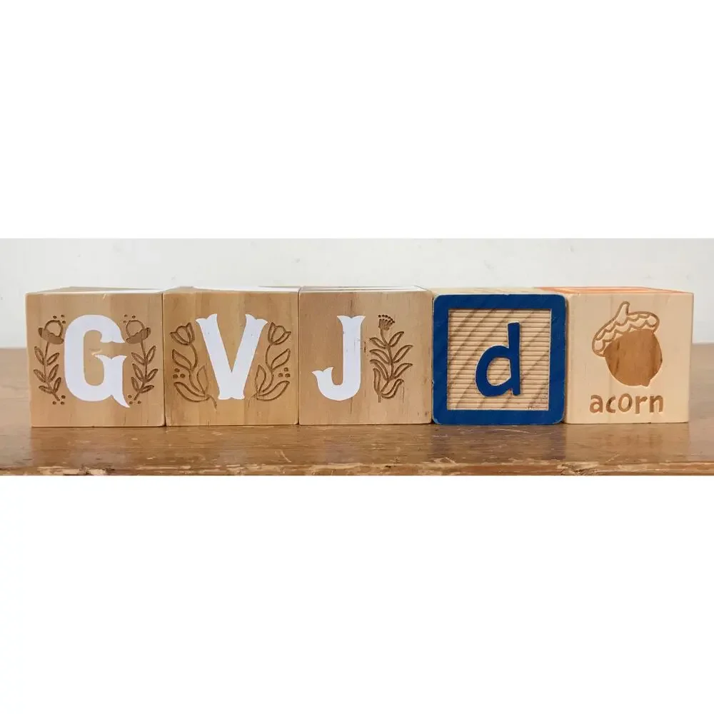 Set 5 Swedish Mixed Wood Number Letter Animal Picture Building Blocks Baby Toys
